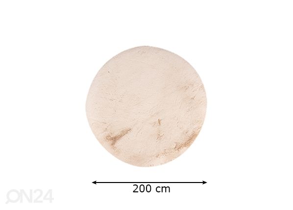 Vaip Heaven Beige Ø200 cm mõõdud
