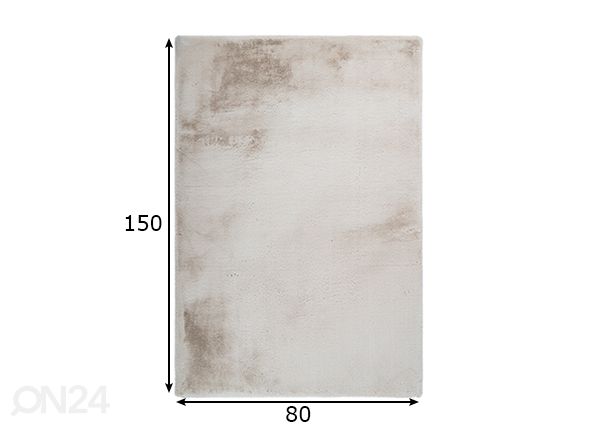 Vaip Heaven Beige 80x150 cm mõõdud