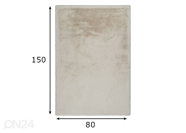 Vaip Heaven Ivory 80x150 cm mõõdud