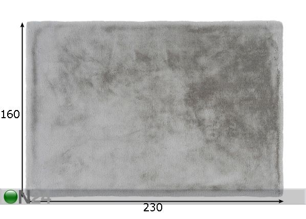 Vaip Heaven Silver 160x230 cm mõõdud