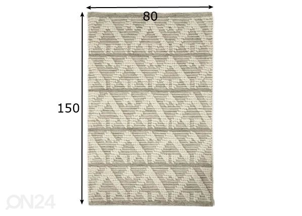 Vaip Helmi beež 80x150 cm mõõdud