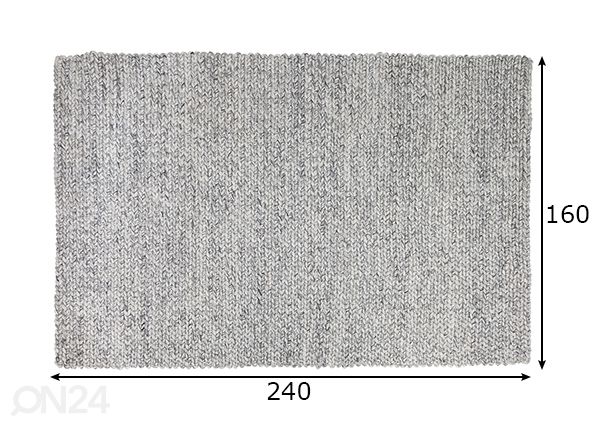 Vaip Infinity 160x240 cm mõõdud