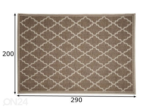 Vaip Intreccio Natural 200x290 cm mõõdud