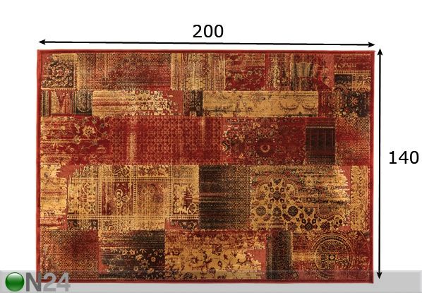 Vaip Jerez 140x200 cm mõõdud