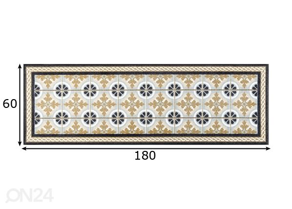 Vaip Kitchen Tiles 60x180 cm mõõdud