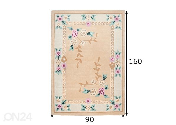 Vaip Lifou 90x160 cm mõõdud