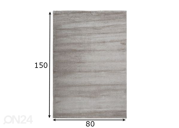 Vaip Lima Taupe 80x150 cm mõõdud