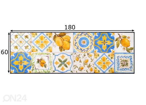 Vaip Limoni 60x180 cm mõõdud
