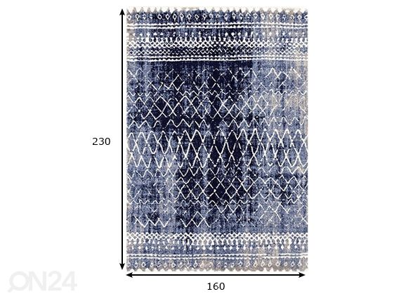 Vaip Loftline 160x230 cm, sinine mõõdud