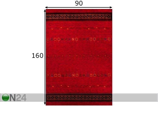 Vaip Lori Dream Gold 90x160 cm mõõdud