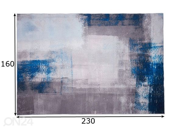 Vaip Manhattan Grey Blue mõõdud