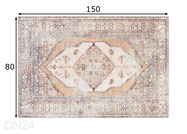 Vaip Mazal Beige 80x150 cm mõõdud