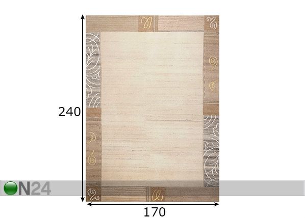 Vaip Nakarta 170x240 cm mõõdud