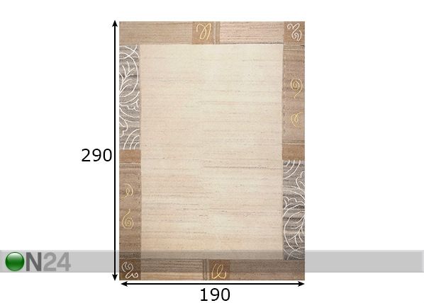 Vaip Nakarta 190x290 cm mõõdud