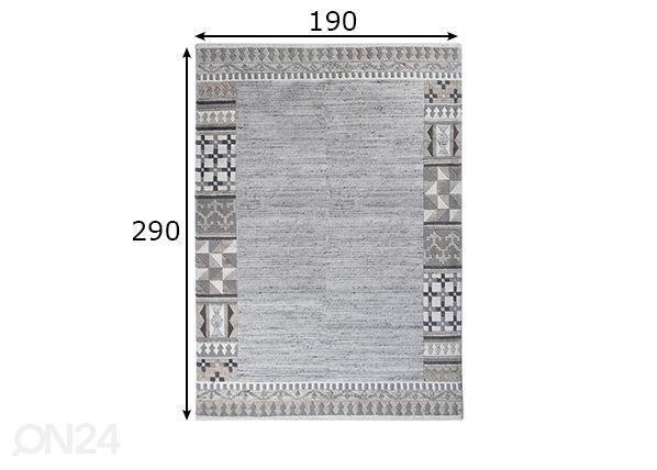 Vaip Nakarta 190x290 cm mõõdud