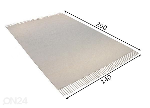 Vaip naturaalvalge 140x200 cm mõõdud