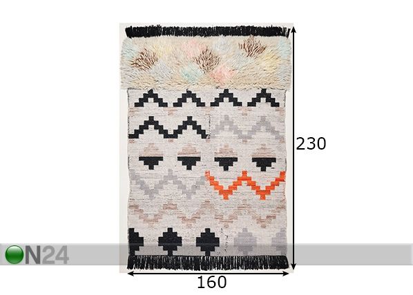 Vaip Nomadic-Design 160x230 cm mõõdud