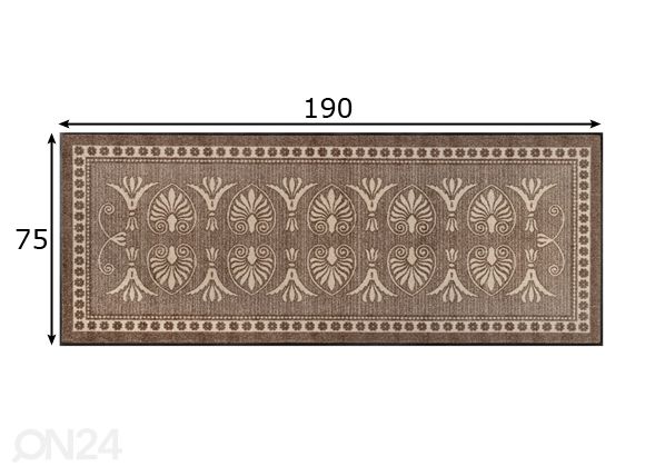 Vaip Ornamentalli 75x190 cm mõõdud