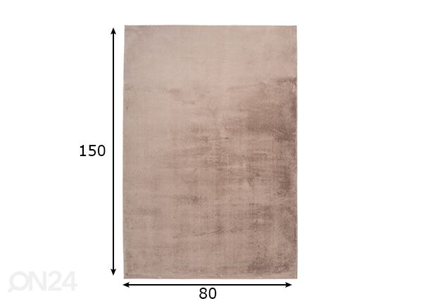 Vaip Paradise Taupe 80x150 cm mõõdud