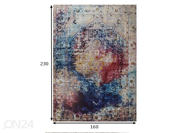Vaip Picasso 160x230 cm, heriz mõõdud