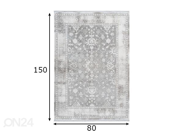 Vaip Pierre Cardin Opera Silver 80x150 cm mõõdud