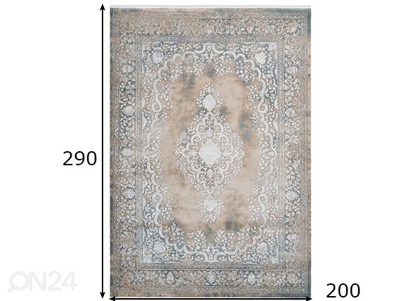 Vaip Pierre Cardin Orsay Beige 200x290 cm mõõdud