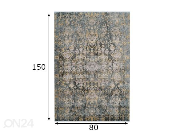 Vaip Pierre Cardin Orsay Yellow 80x150 cm mõõdud