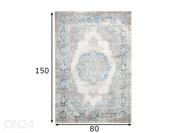 Vaip Pierre Cardin Paris Blue 80x150 cm mõõdud