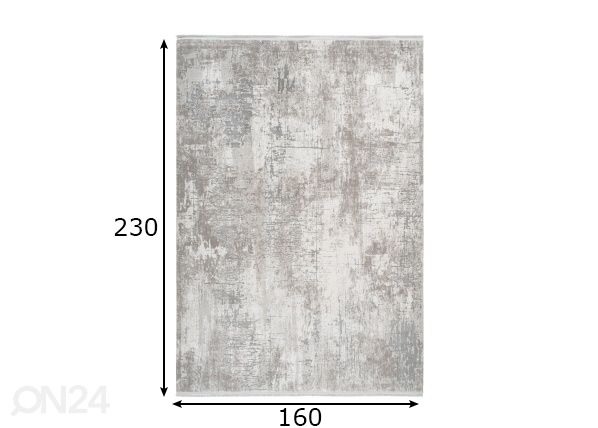 Vaip Pierre Cardin Silver Opera 160x230 cm mõõdud