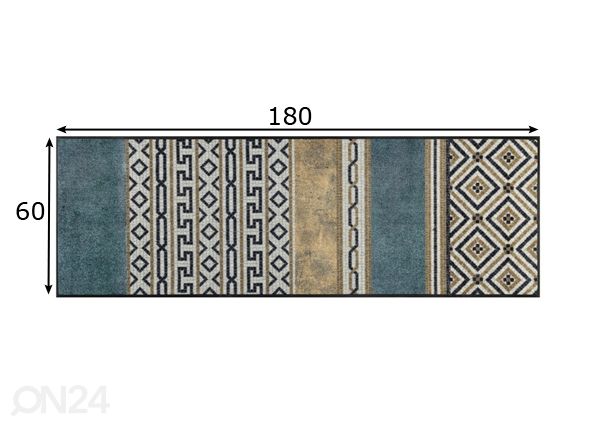 Vaip Porta sul mondo 60x180 cm mõõdud