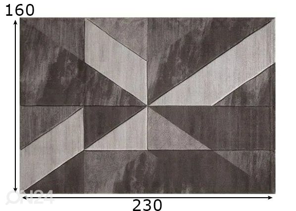 Vaip Relax Beige 160x230 cm mõõdud