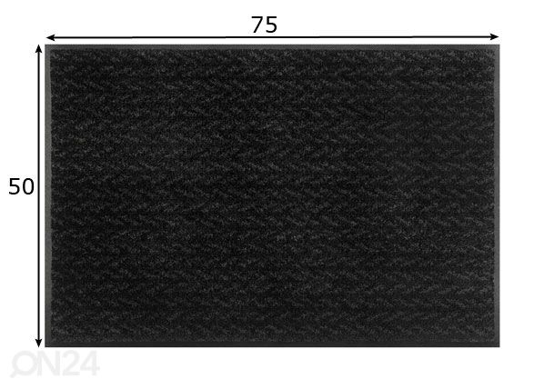 Vaip Revive Duo Charcoal 50x75 cm mõõdud