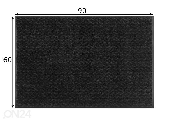 Vaip Revive Duo Charcoal 60x90 cm mõõdud
