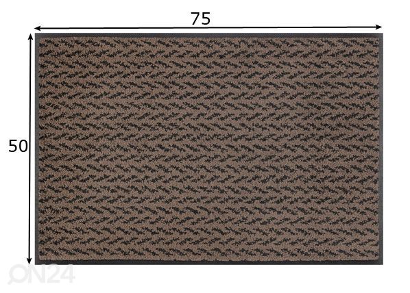 Vaip Revive Duo Mocha 50x75 cm mõõdud