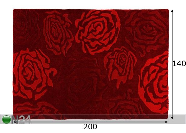 Vaip Roses 140x200 cm mõõdud