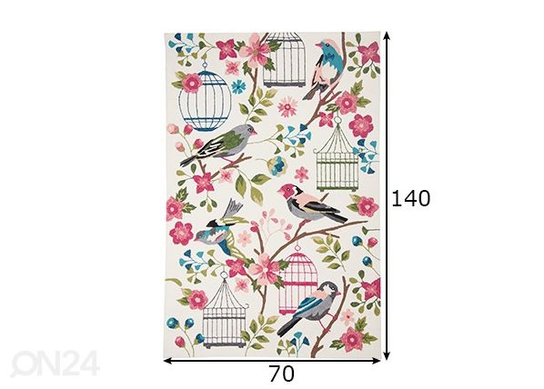 Vaip Rosetta 70x140 cm mõõdud