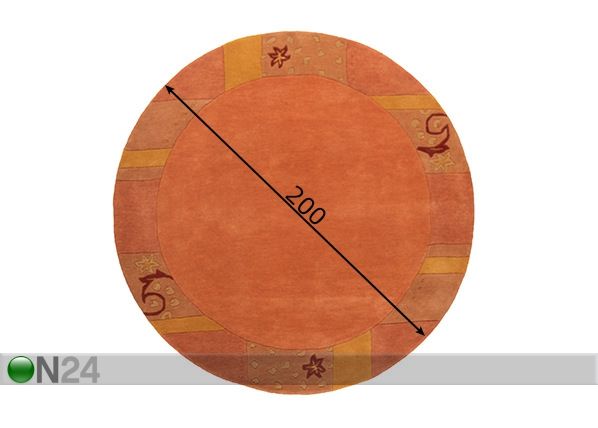 Vaip Royal Ganges Ø 200 cm mõõdud