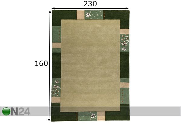 Vaip Royal Ganges 160x230 cm mõõdud