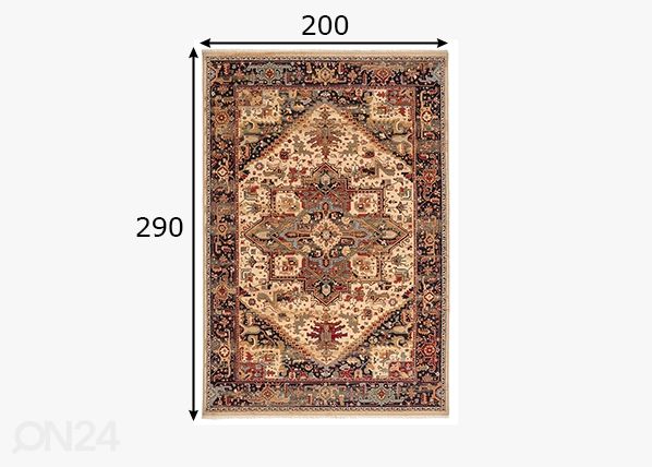 Vaip Saharna, 120x145 cm beež mõõdud