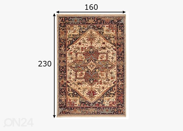 Vaip Saharna, 160x230 cm beež mõõdud