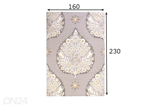 Vaip Sarah 160x230 cm mõõdud