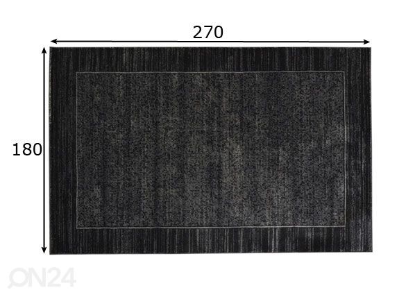 Vaip Sienna Black 180x270 cm mõõdud