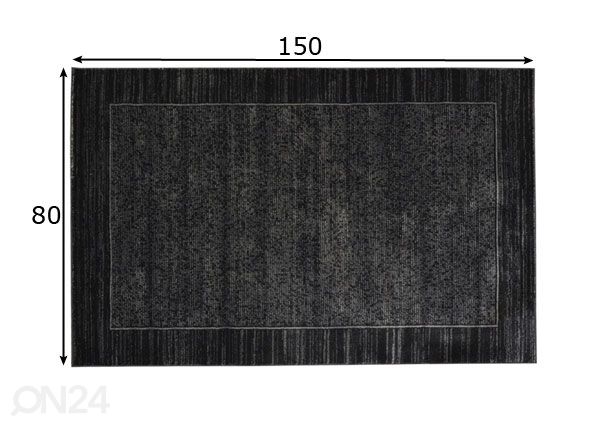 Vaip Sienna Black 80x150 cm mõõdud