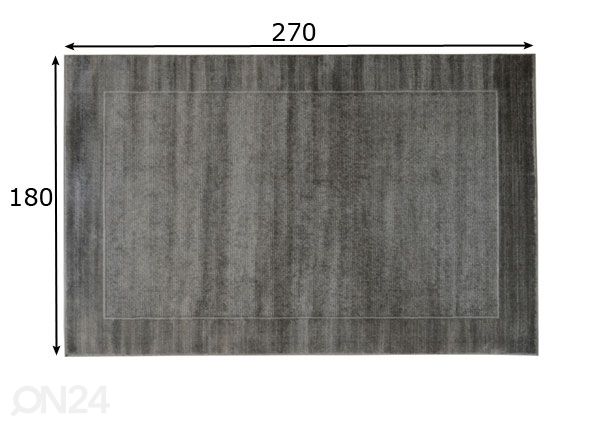 Vaip Sienna Dark Grey 180x270 cm mõõdud