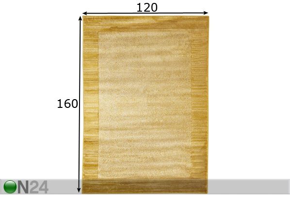 Vaip Sienna Yellow 120x160 cm mõõdud