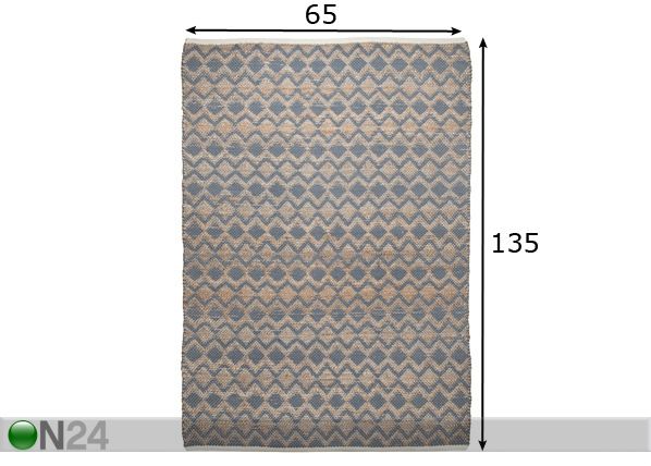 Vaip Smooth Comfort Geometric 65x135 cm mõõdud