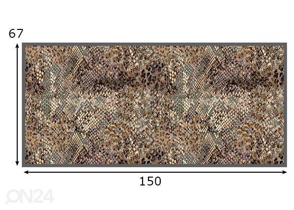 Vaip Snake 67x150 cm mõõdud