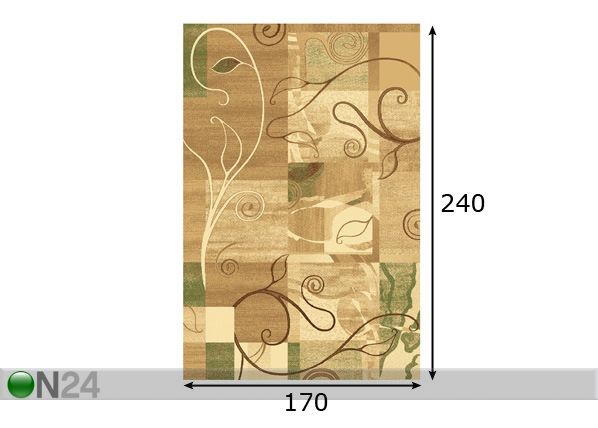 Vaip Standard Paloma 170x240 cm mõõdud