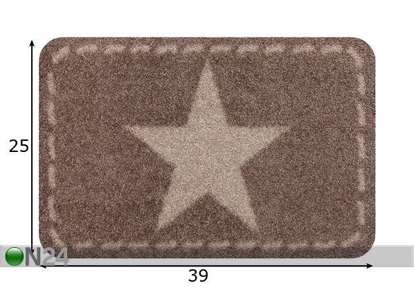 Vaip Star 25x39 cm mõõdud