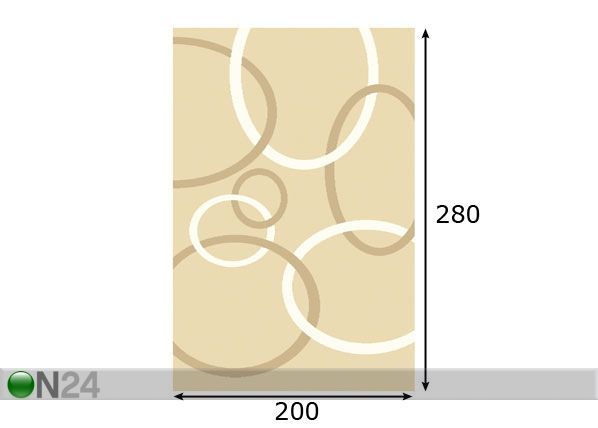 Vaip Structural Doris 200x280 cm mõõdud
